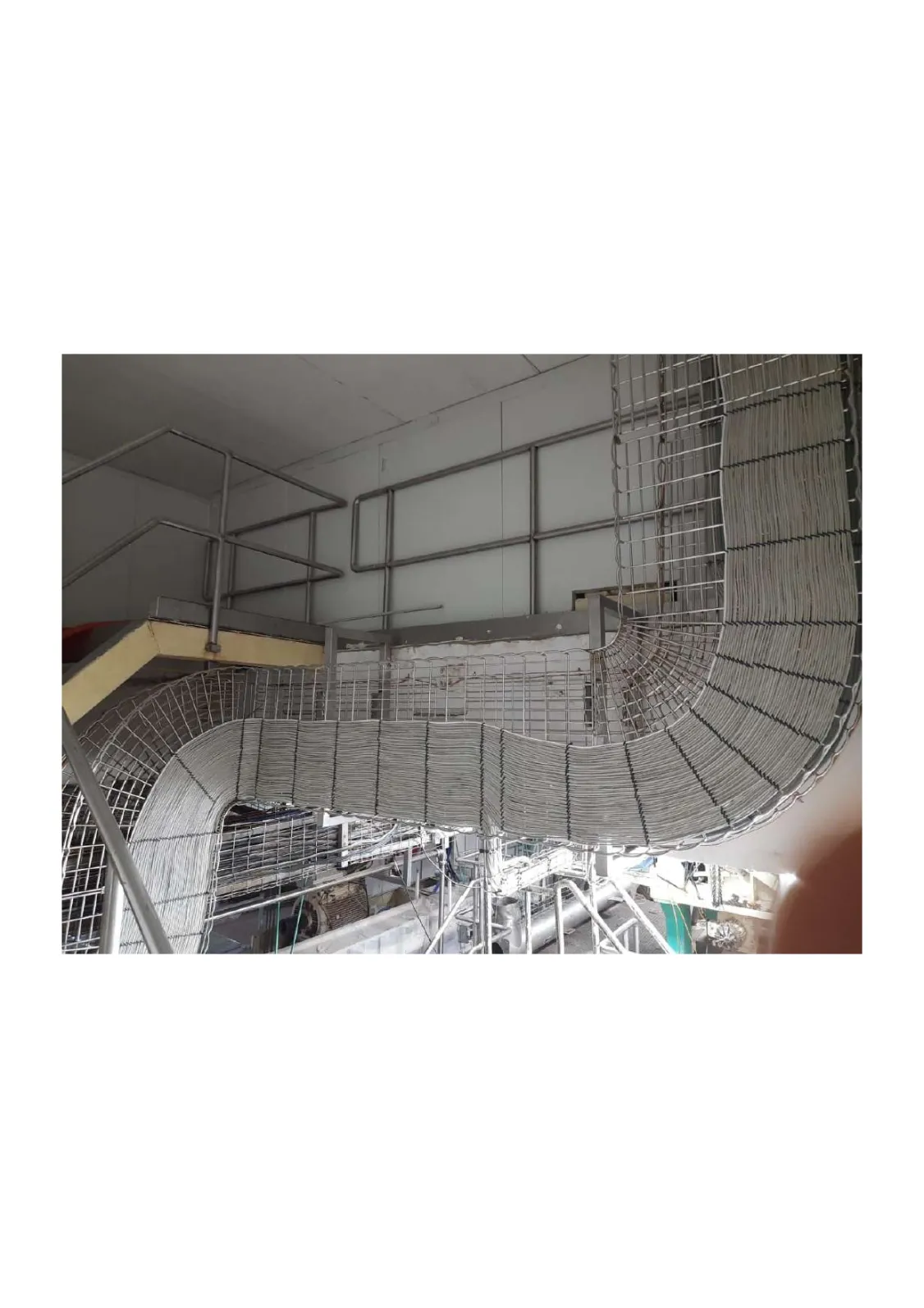 Industrial cable tray work