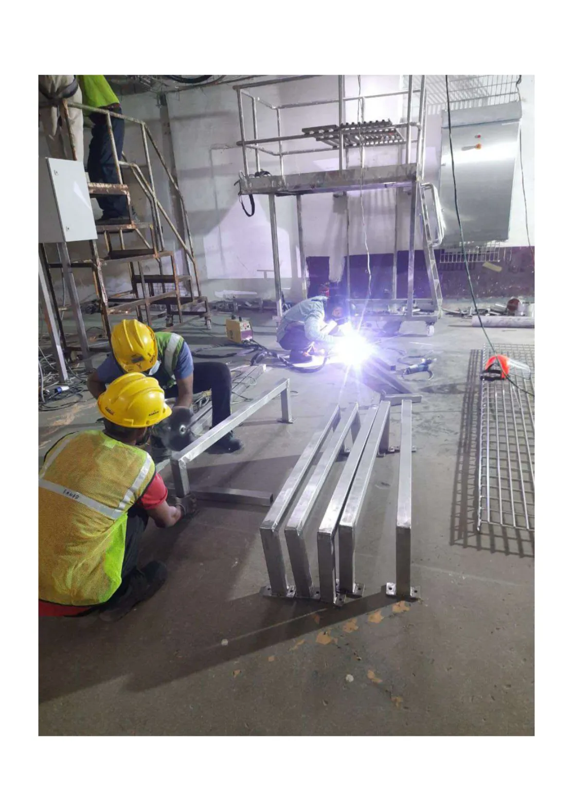 Fabrication team at work