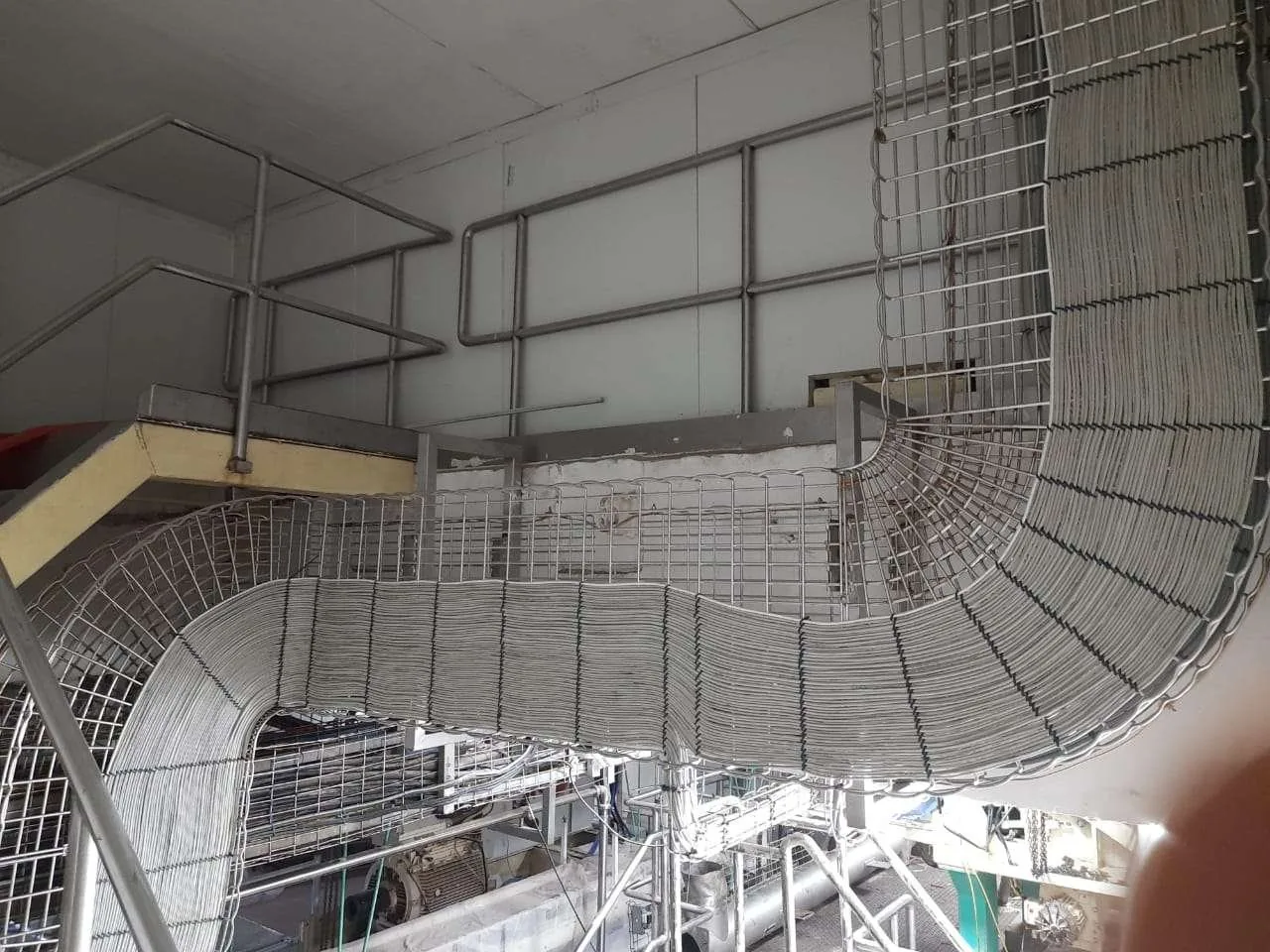 Overhead cable tray routing