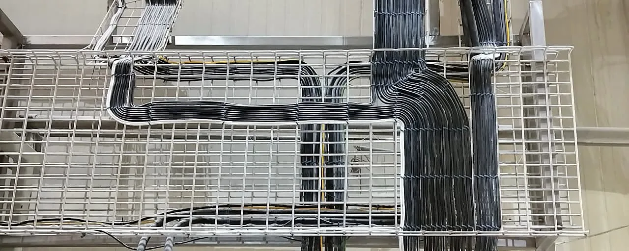 Ladder tray cable routing