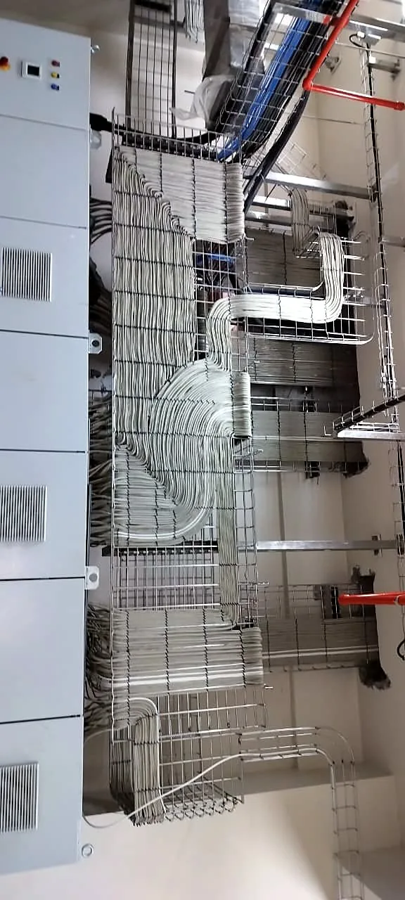 Panel bottom cable entry