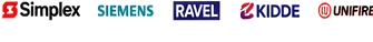 Simplex, Siemens, Ravel and Kidde logos
