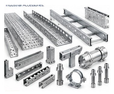 Cable trays, channels, clamps, supports and industrial hardware